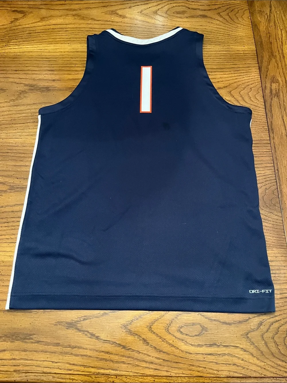 Nike Navy and White Virginia Basketball Jersey, size XL